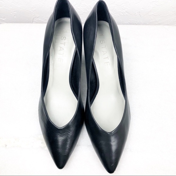 1. State Shoes - 1. State minimalist leather pumps stacked heel